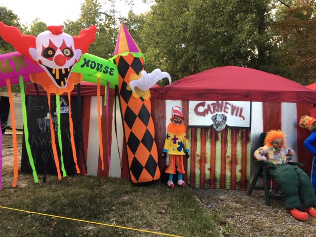 Campers love to come express their creativity on their sites for Halloween.