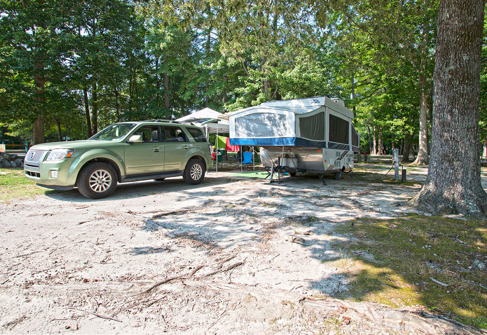 Pop-up tents are best suited for water/electric sites.