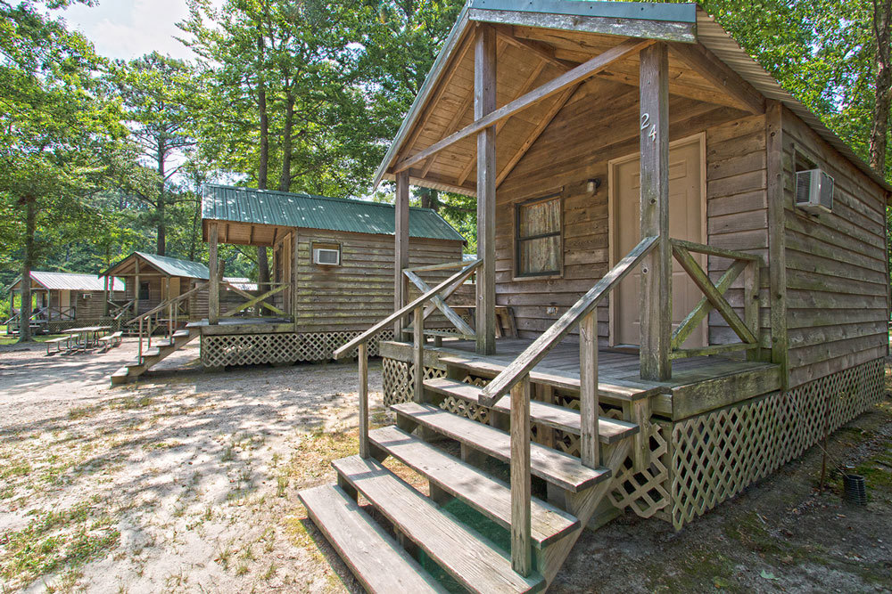 When you check in to a cabin, make sure you head to the office and pick up your key!