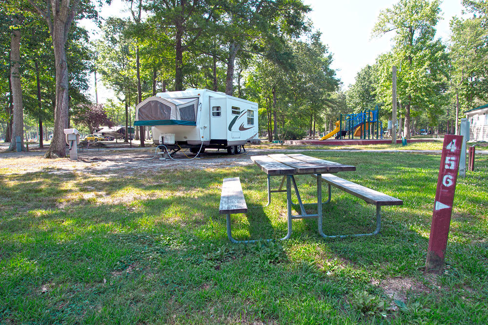 The arrow on the site pole shows which side your site is on.